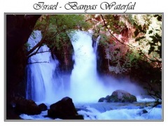 Israel Poster Banyas Waterfall